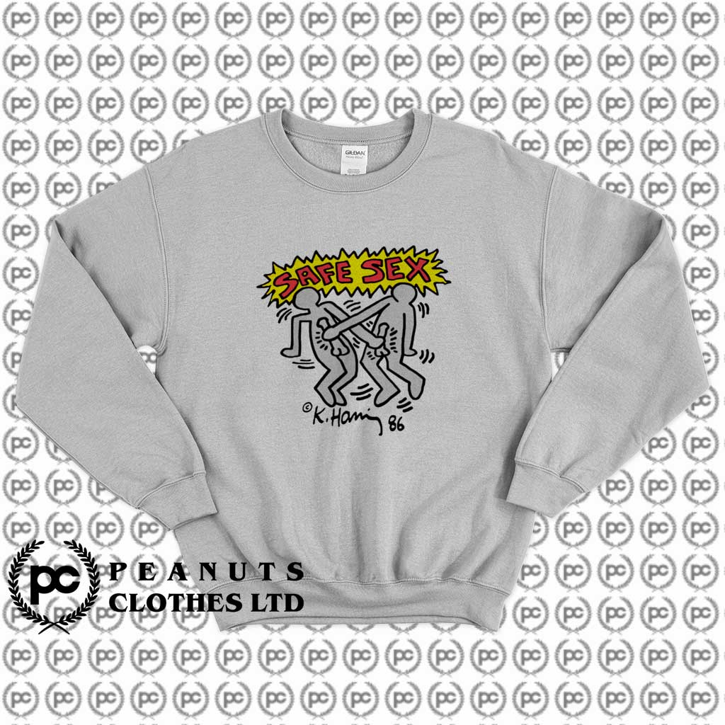 Keith Haring Safe Sex Sweatshirt Custom Peanutsclothes