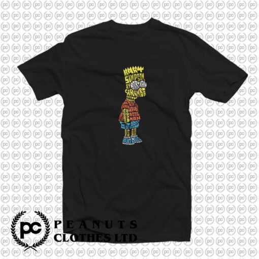 Cool Bart Simpson Word Art Calligram