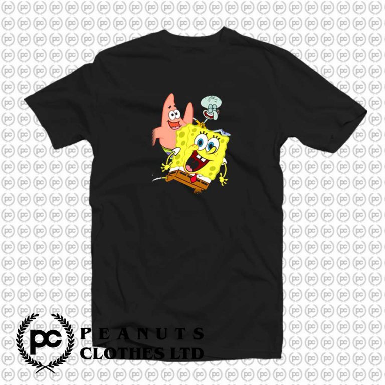 Spongebob Patrick Squidward Best Friends T-Shirt On Sale