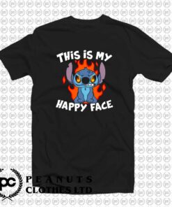 Stitch Happy Face Angry On Fire Stitch Disney x