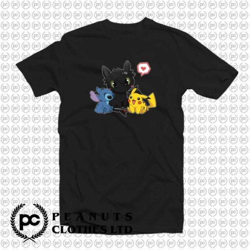 Stitch Night Fury Pikachu Cute Friendship v