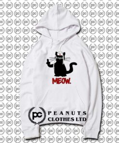 Black Cat Nurse Meow Middle Finger