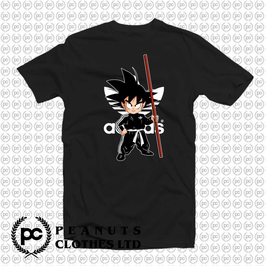Dragon Ball Young Son Goku Adidas Logo T Shirt On Sale - son goku t shirt roblox