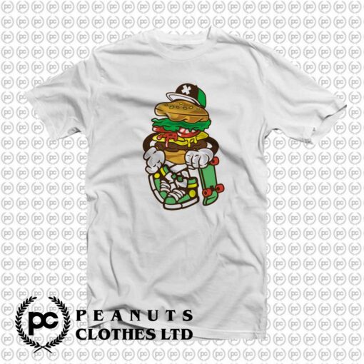 Cool Skateboarding Burger Funny o