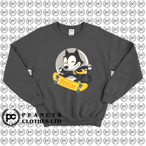 Felix the Cat Playing Skateboard f