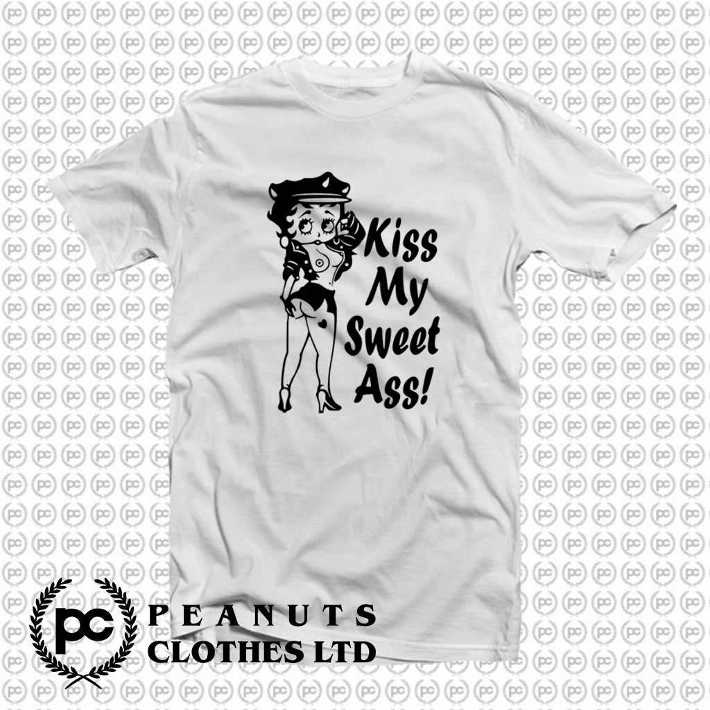 Get Betty Boop Kiss My Sweet Ass T Shirt On Sale