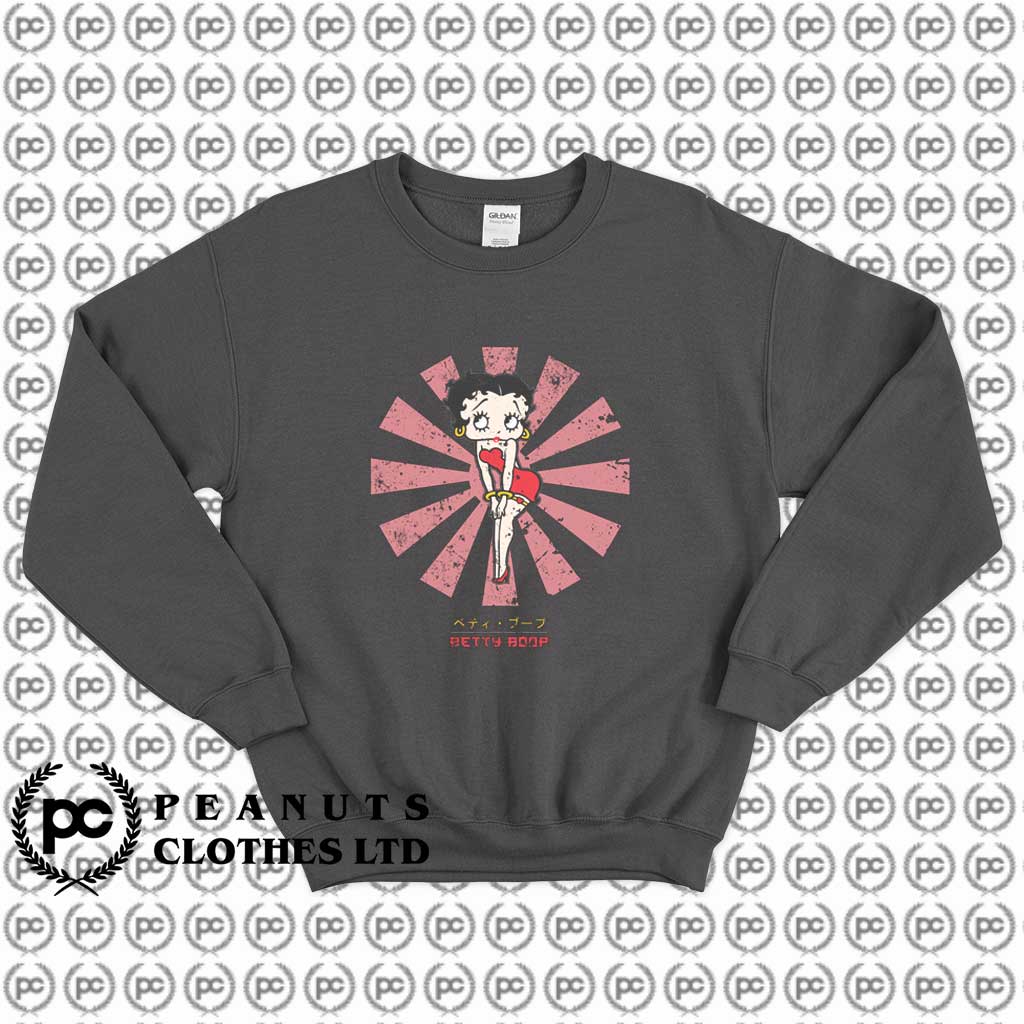 Get Buy Betty Boop Retro Japanese Funny Sweatshirt Custom