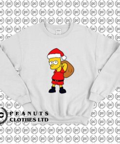 Christmas Bart Simpson With Santa Hat l