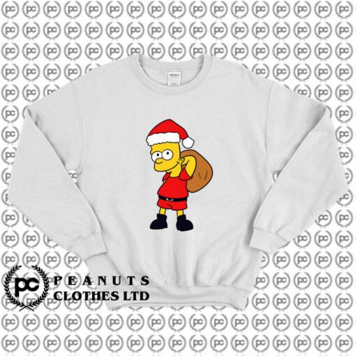 Christmas Bart Simpson With Santa Hat l