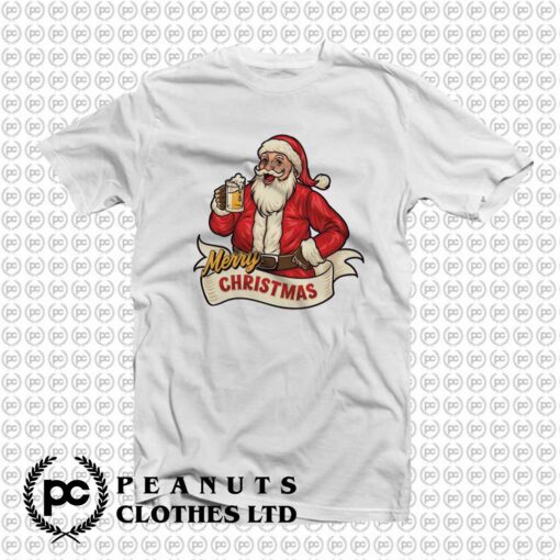 Christmas Happy Santa Drinking Beer i