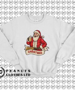 Christmas Happy Santa Drinking Beer l