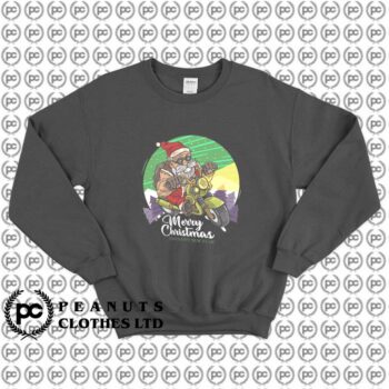 Christmas Santa Claus Riding Motorbike l