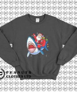 Santa Claus Riding Shark Christmas L