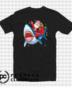 Santa Claus Riding Shark Christmas X