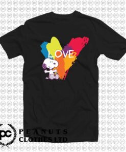 Snoopy Rainbow Love Art c