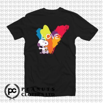 Snoopy Rainbow Love Art c