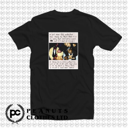 2pac And Jada Pinkett Letter T Shirt