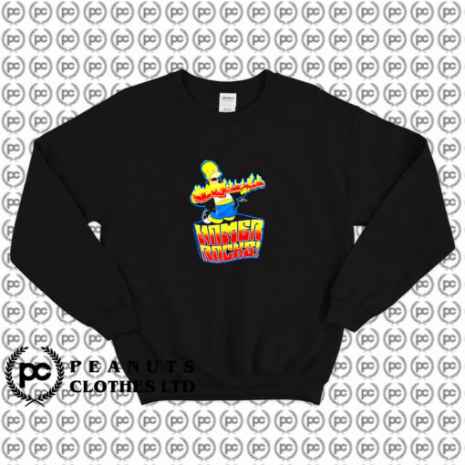 Homer Simpson Fire Guitar Sweatshirt