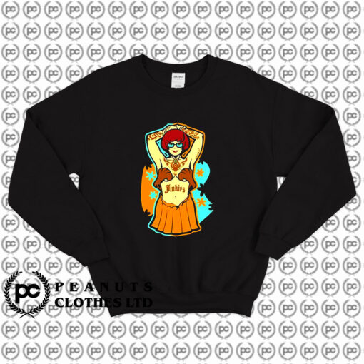 Jinkies And Scooby Doo Velma Tatoo Sweatshirt