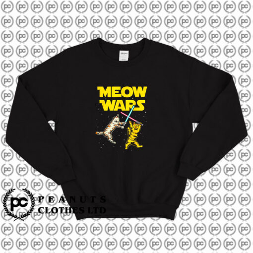 Meow Wars Space Cat Kitten Sweatshirt