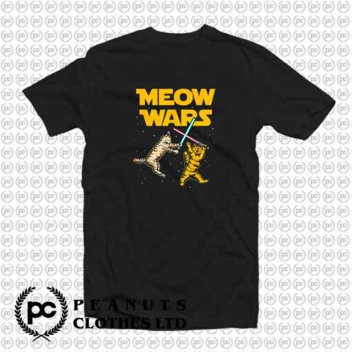 Meow Wars Space Cat Kitten T Shirt