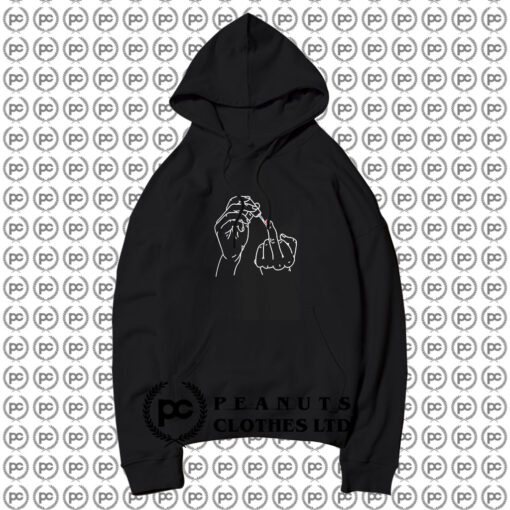 Nail Polish Middle Finger Hoodie