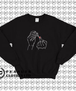 Nail Polish Middle Finger Sweatshirt