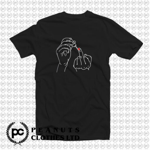 Nail Polish Middle Finger T Shirt