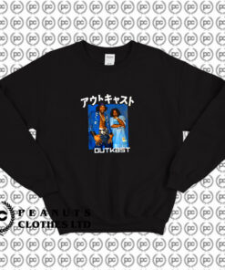 Outkast Katakana Blue Box Hip Hop Rap Sweatshirt