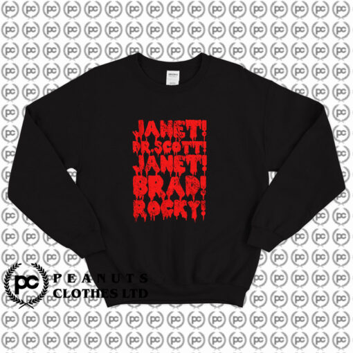 Rocky Horror Janet Brad Sweatshirt