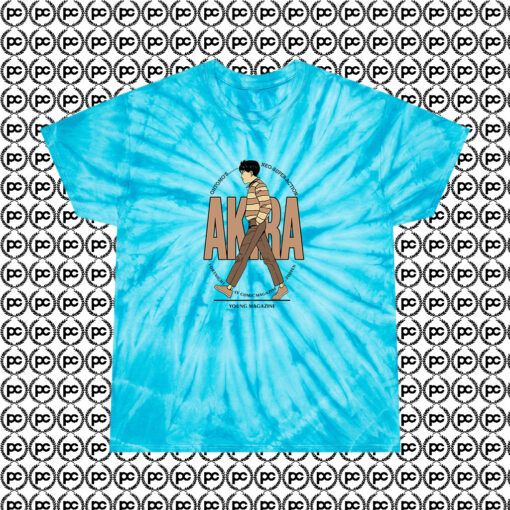 Akira Anime Fornight Magazine Cyclone Tie Dye T Shirt Turquoise