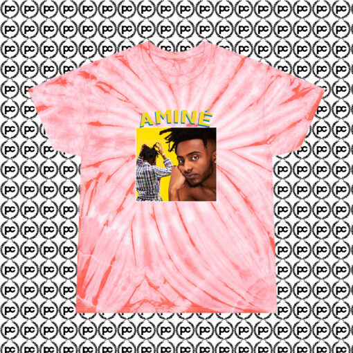 Amine 90 s Rapper Cyclone Tie Dye T Shirt Coral