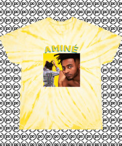 Amine 90 s Rapper Cyclone Tie Dye T Shirt Pale Yellow