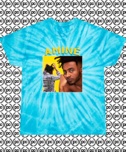 Amine 90 s Rapper Cyclone Tie Dye T Shirt Turquoise