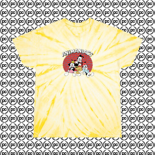 Animaniacs Wakko Yakko Dot In The Spotlight Cyclone Tie Dye T Shirt Pale Yellow