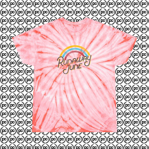 Awesome Runaway June Music Cyclone Tie Dye T Shirt Coral