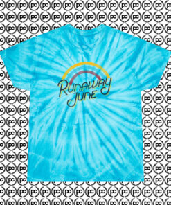 Awesome Runaway June Music Cyclone Tie Dye T Shirt Turquoise