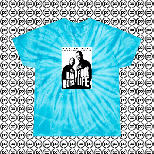 Bad Boys For Life Custom Cyclone Tie Dye T Shirt Turquoise