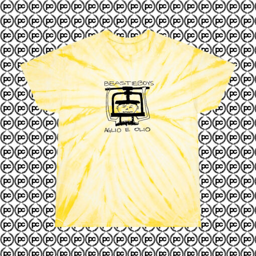 Beastie Boys Aglio E Olio Fashionable Cyclone Tie Dye T Shirt Pale Yellow