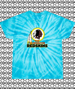 Black Washington Redskin Funny Cyclone Tie Dye T Shirt Turquoise