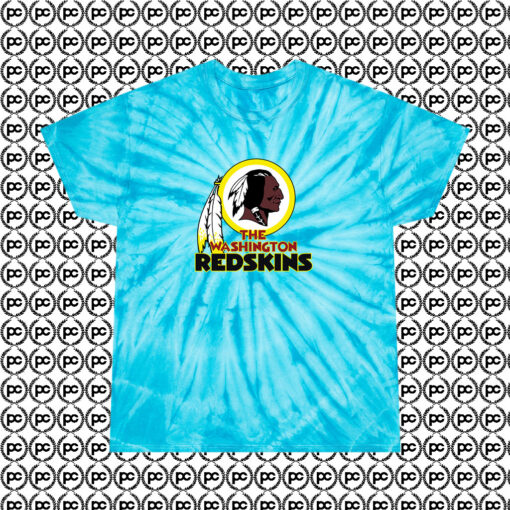 Black Washington Redskin Funny Cyclone Tie Dye T Shirt Turquoise