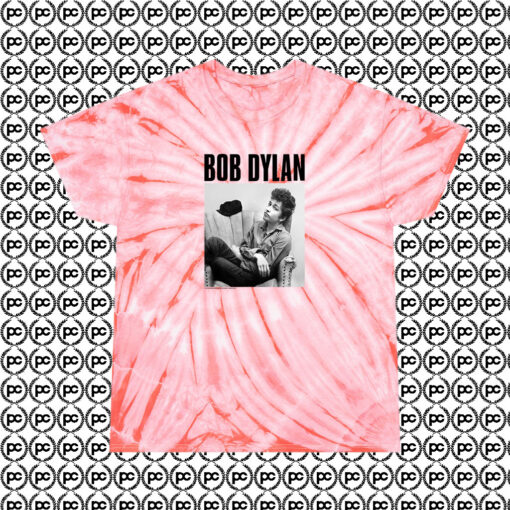 Bob Dylan Sitting Cyclone Tie Dye T Shirt Coral