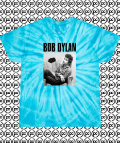 Bob Dylan Sitting Cyclone Tie Dye T Shirt Turquoise