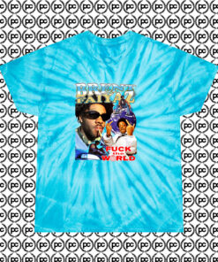 Brent Faiyaz Fck The World Cool 90s Rapper Cyclone Tie Dye T Shirt Turquoise