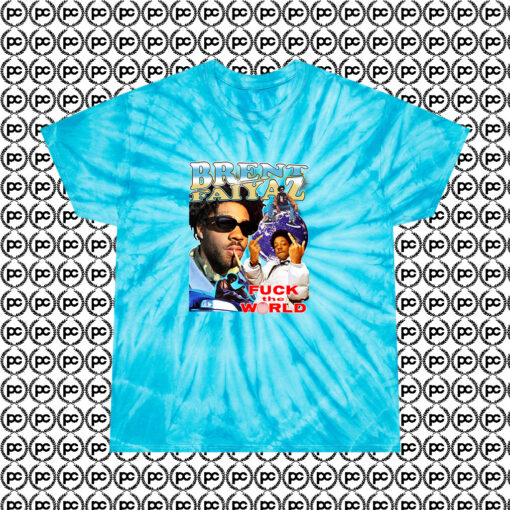 Brent Faiyaz Fck The World Cool 90s Rapper Cyclone Tie Dye T Shirt Turquoise