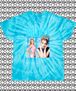 Britney Spears Vintage Cool Cyclone Tie Dye T Shirt Turquoise