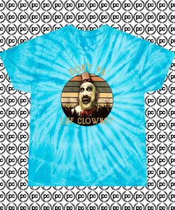 Captain Spaulding Like Clowns Rob Zombie Cyclone Tie Dye T Shirt Turquoise