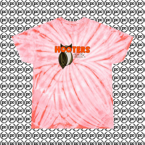 Cheap Hooters Siesta Key Cyclone Tie Dye T Shirt Coral