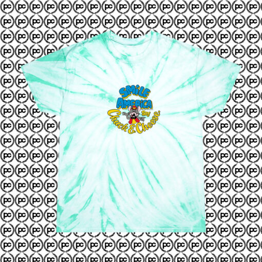 Chuck E Cheese Smile America Cyclone Tie Dye T Shirt Mint