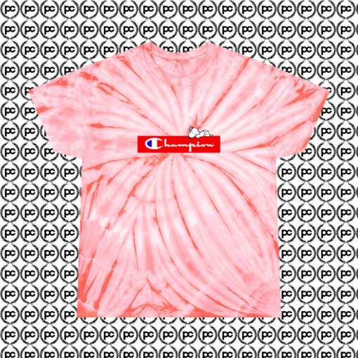 Cute Champion Peanuts Cyclone Tie Dye T Shirt Coral